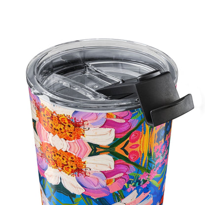Floral Kaleidoscope Bliss Insulated Tumbler - 20 oz. Stainless Steel, Glossy Finish