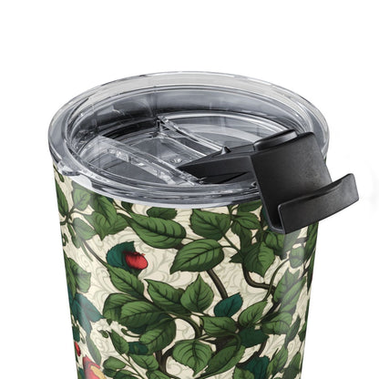 Classic Red Rose & Vine Insulated Tumbler - 20 oz. Stainless Steel, Glossy Finish