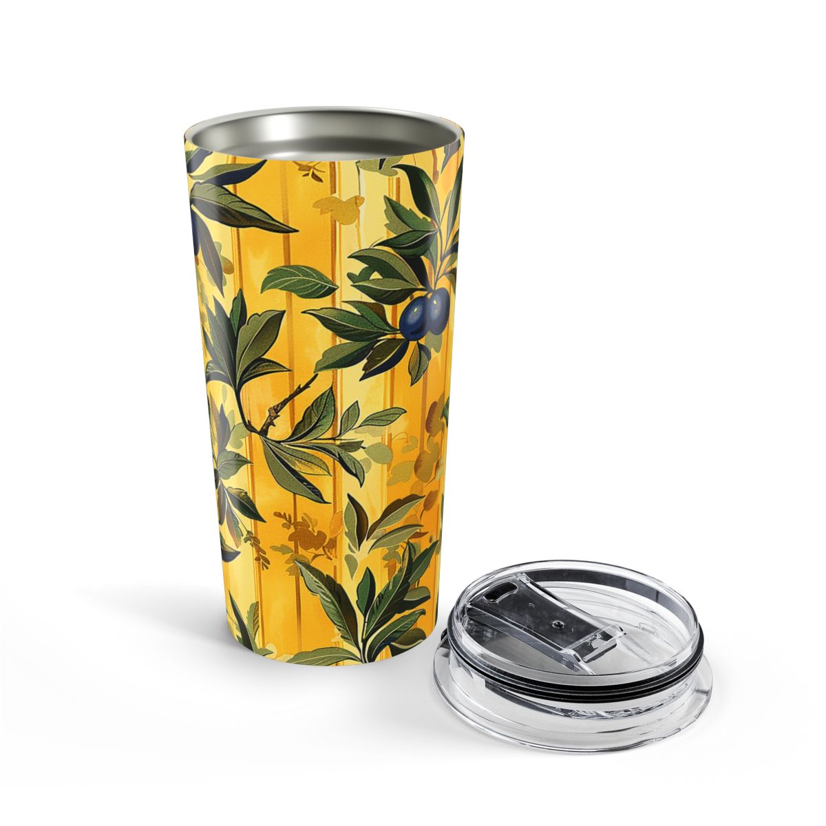 Olives & Sunshine Delight Insulated Tumbler - 20 oz. Stainless Steel, Glossy Finish