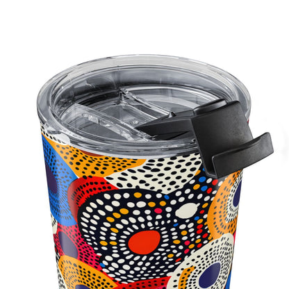 Ethnic Circle Pop Insulated Tumbler - 20 oz. Stainless Steel, Glossy Finish