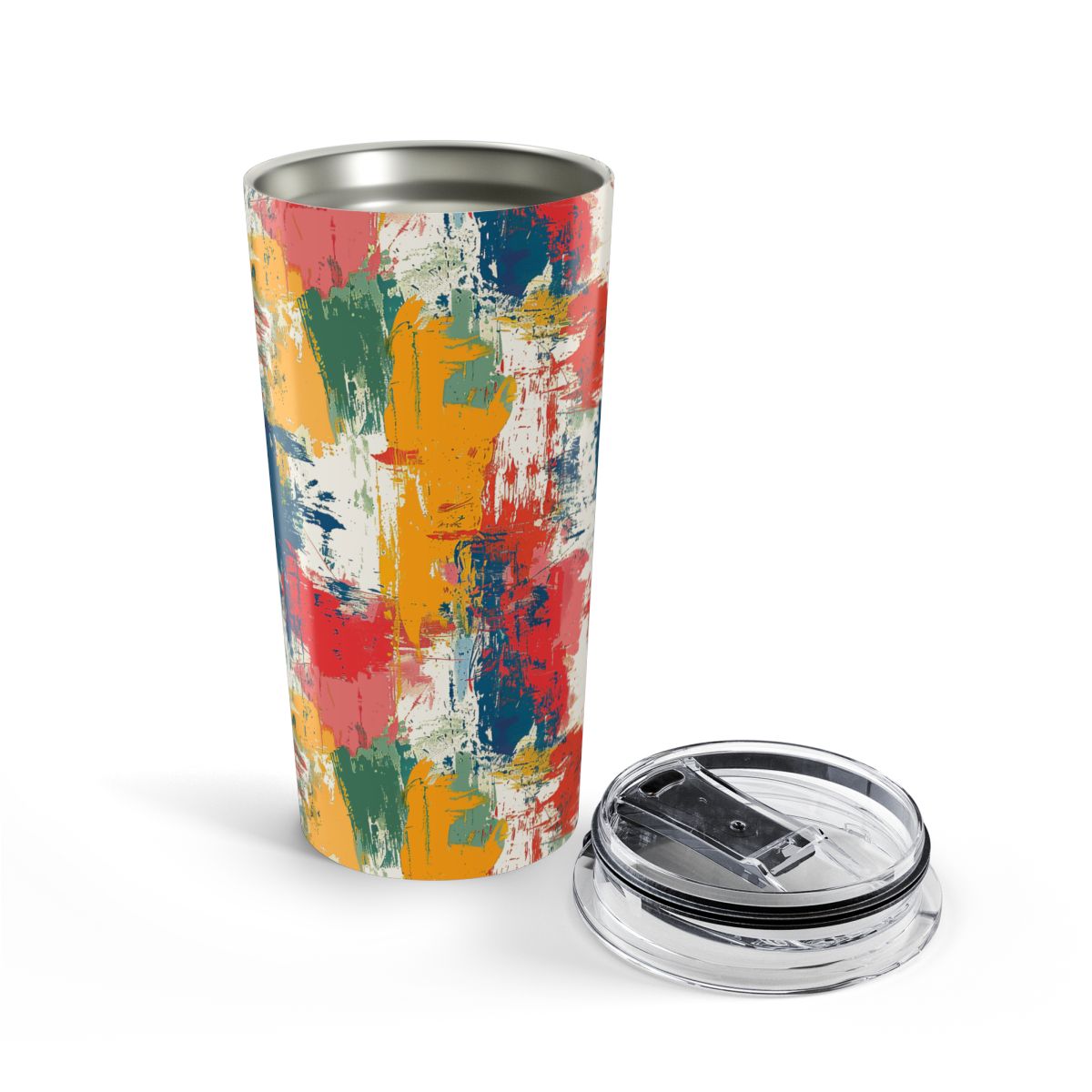 Paint Splash Palette Insulated Tumbler - 20 oz. Stainless Steel, Glossy Finish