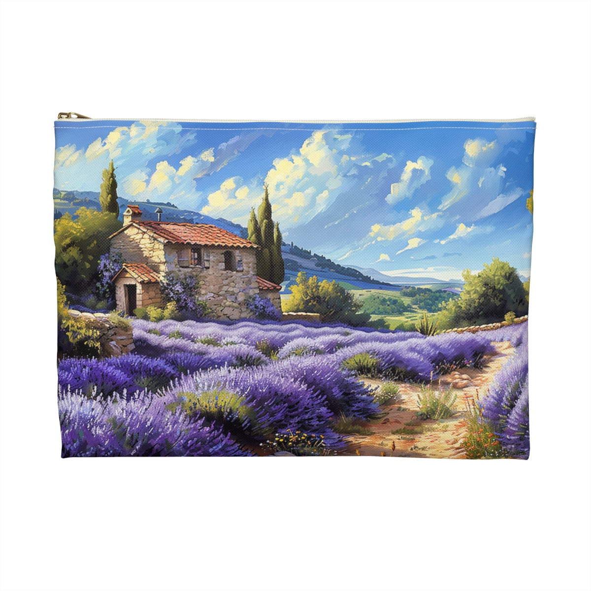 Tuscan Lavender Dreams Accessory Pouch - back view