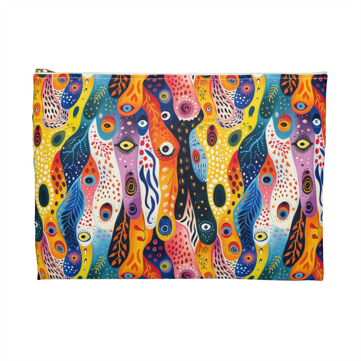 Whimsical Wavy Wonders Accessory Pouch - back view