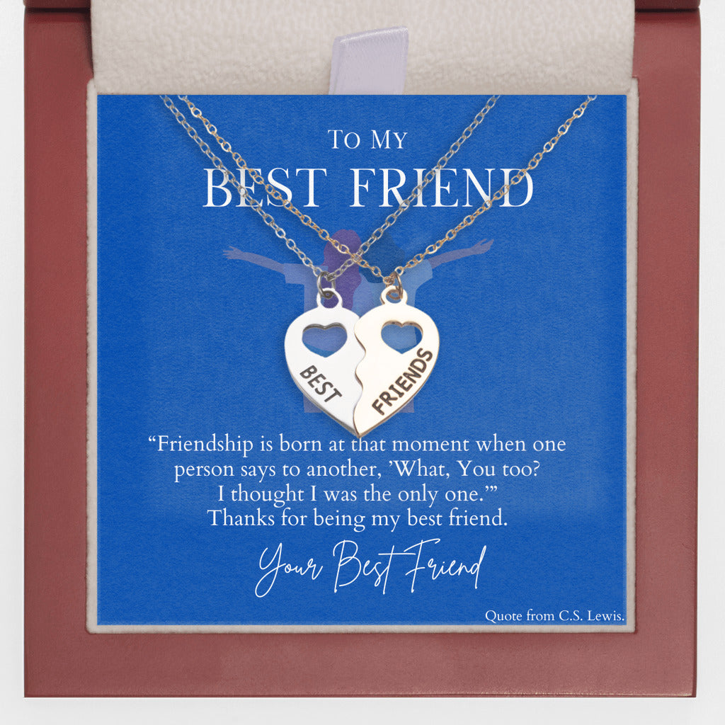 Best Friends - BFF Half Heart Necklace Set